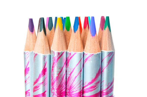 Multicolor pencils closeup — Stockfoto