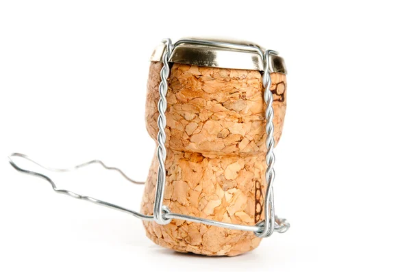 Champagne-cork isolerad på vit — Stockfoto