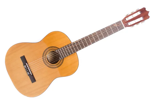 Acoustic guitar on white background — Stock Photo, Image