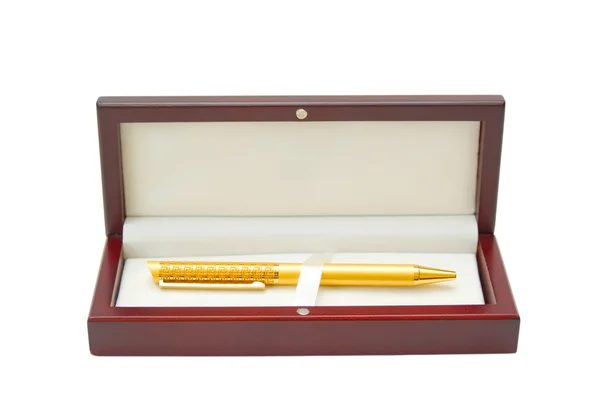 Ωραία χρυσή πένα στο πλαίσιο — Φωτογραφία Αρχείου