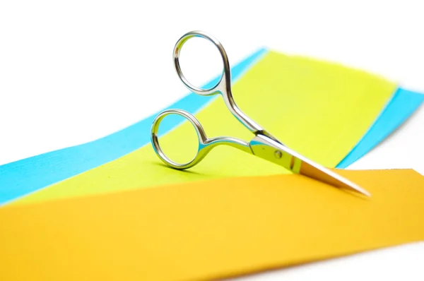 Scissor,cutting ribbon — Stock Photo, Image