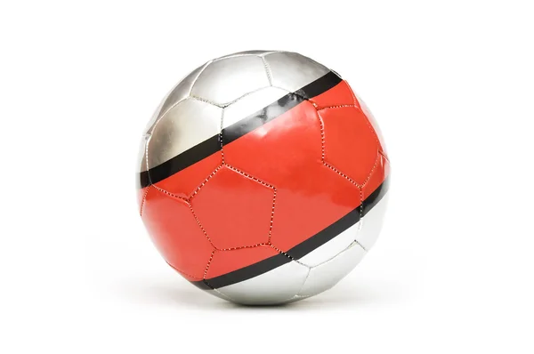 Ballon de football sur fond blanc — Photo