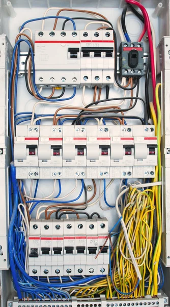 Panel eléctrico con fusibles y contactores —  Fotos de Stock