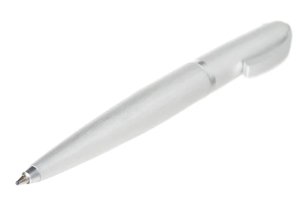 Elegant pen on white background. Front focus. — Stock Photo, Image