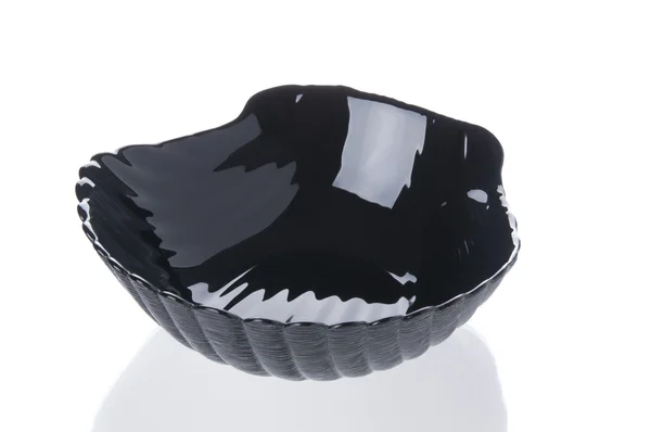 Black bowl on white background — Stock Photo, Image