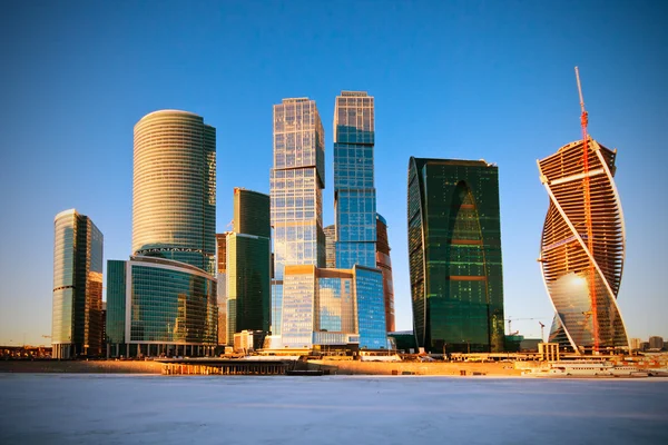 View of skyscrapers against blue sky — Stock Photo, Image