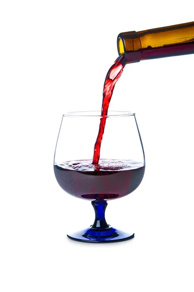 Vino rosso versando — Foto Stock