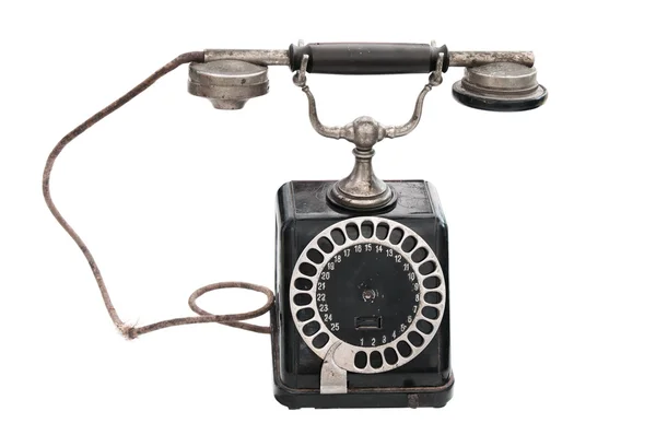 Téléphone antique sur fond blanc — Photo