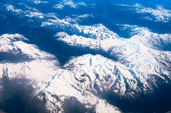 View of mountains from the plane — Stock Photo, Image