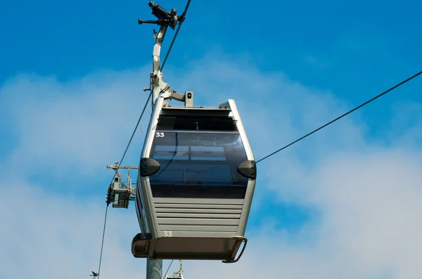 Cable car to mountain Montjuic at Barcelona — Stock Photo, Image