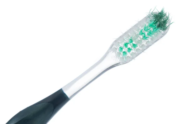 Used Toothbrush Close Isolated White Background — Stock Photo, Image