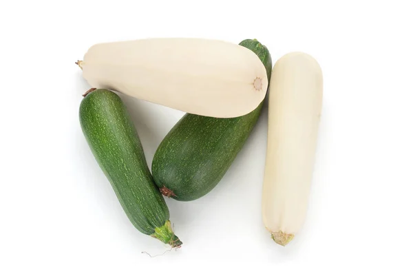 Zucchini Aus Nächster Nähe Auf Weißem Hintergrund — Stockfoto
