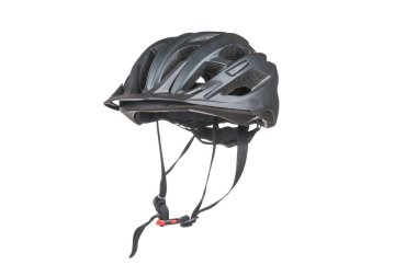 Beyaz arka plan üzerinde izole siyah Bisiklet kask
