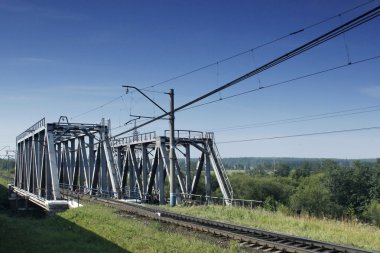 modern metal demiryolu Köprüsü