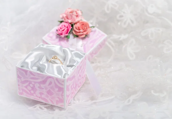 Gift box voor de ring — Stockfoto