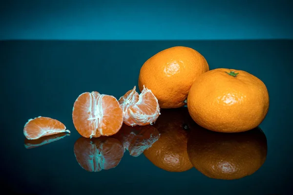 Sinaasappelmandarijnen Mandarijnen Idee Clementines Dieta Vruchten Die Vitamine Bevatten — Stockfoto
