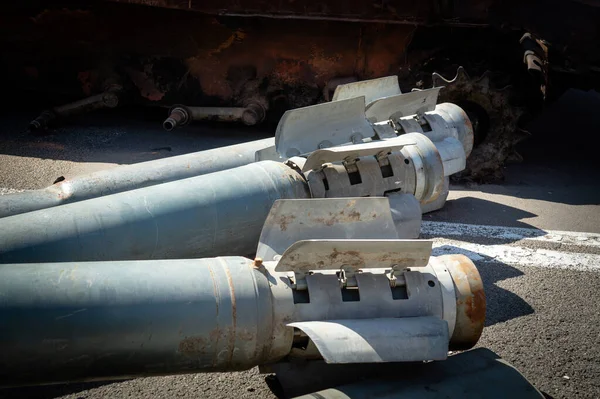 Pile Unexploded Ordnance War Ukraine — Stock fotografie
