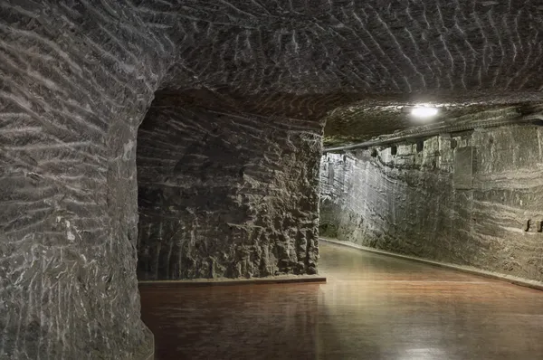 Underground tunnel in the Salt Mine — Stock Photo, Image