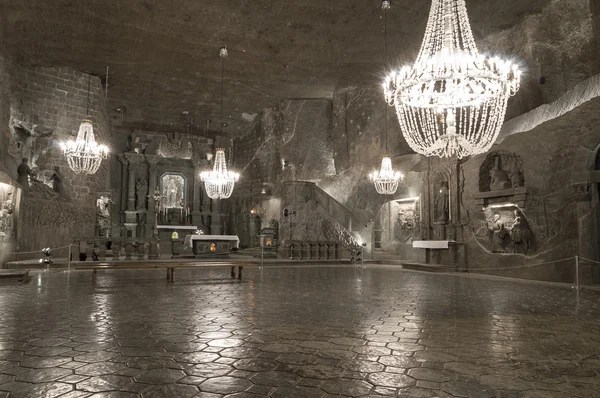 Câmara subterrânea na mina de sal, Wieliczka — Fotografia de Stock