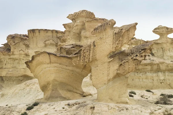 Mazarron, İspanya yakınındaki Rüzgar tarafından yontulmuş taşlar — Stok fotoğraf