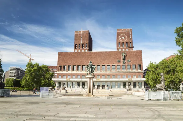 Panorama av stadshuset, oslo — Stockfoto