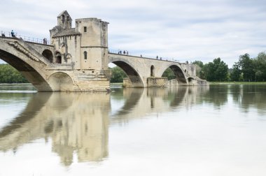 Famous bridge in Avignon, France clipart