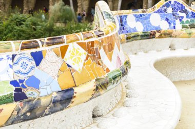 park guell, barcelona ünlü tezgah