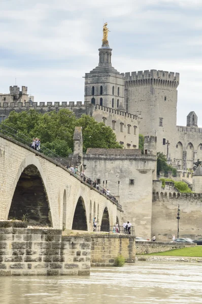 Ponte e Cattedrale, Avignone, Francia — Foto Stock