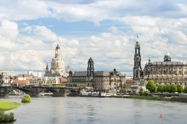 Dresden Skyline, Alemanha, Europa — Fotografia de Stock