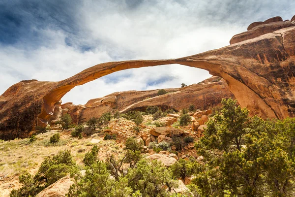 O maior Arco da Paisagem no Parque Nacional dos Arcos, Utah — Fotografia de Stock