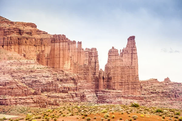 Famous Fisher Towers in Utah near Arches National Park — Stock Photo, Image