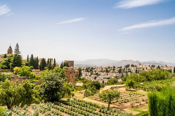 Blick Auf Den Arabischen Palastkomplex Alhambra Granada Spanien — Stockfoto