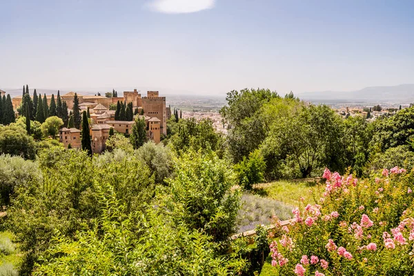 Uitzicht Arabisch Paleis Complex Genaamd Alhambra Granada Spanje — Stockfoto