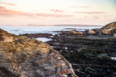 Beautiful landscape and seascape with rock formation in Samoqueira Beach, between Sines and Porto Covo, Alentejo, Portugal