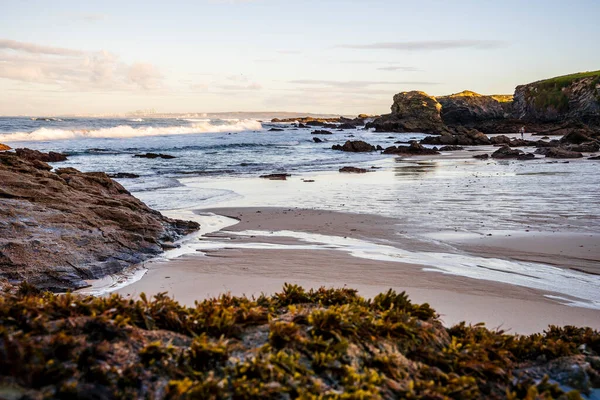 Beautiful Landscape Seascape Rock Formation Samoqueira Beach Sines Porto Covo — Zdjęcie stockowe