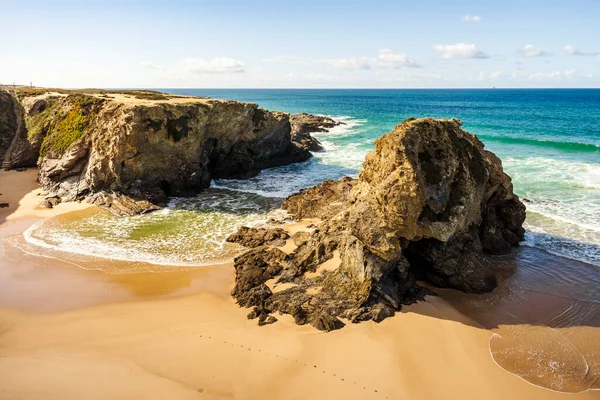 Beautiful Landscape Seascape Rock Formation Samoqueira Beach Sines Porto Covo — Fotografia de Stock