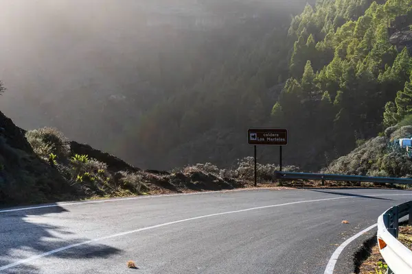 Caldera Los Marteles Işareti Caldera Los Marteles Tepesi Gran Kanaryası — Stok fotoğraf