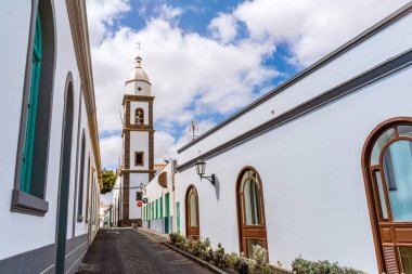 Historic San Gines Parish in downtown of Arrecife, Lanzarote, Canary Islands, Spain clipart