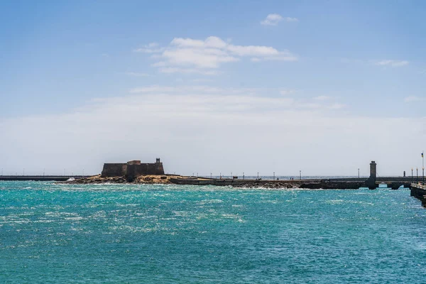 Historic San Gabriel Castle Bridges Leading Arrecife Lanzarote Canary Islands — Stock Photo, Image