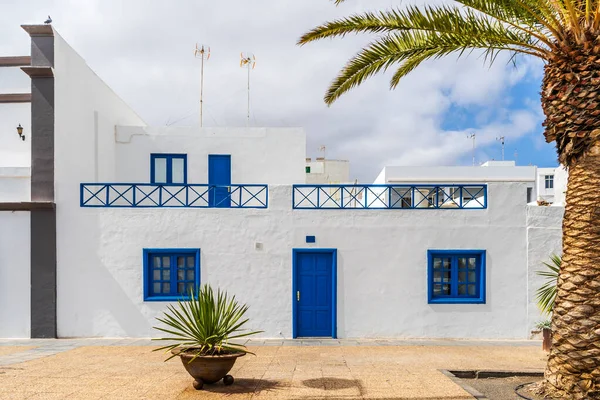 Arquitetura Lavada Branca Arrecife Capital Lanzarote Ilhas Canárias Espanha — Fotografia de Stock