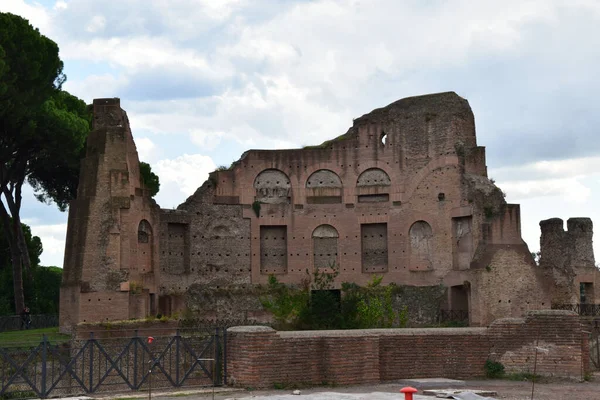 Ruiny Wzgórza Palatynat Rzym Włochy — Zdjęcie stockowe