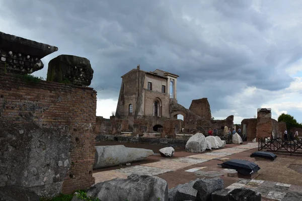 Palatine Hill Kalıntıları Roma Talya — Stok fotoğraf