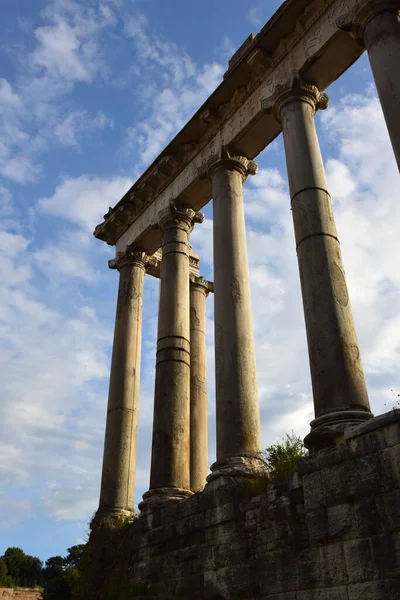 Templo Saturno Forum Romanum Foro Romano Roma Italia — Foto de Stock