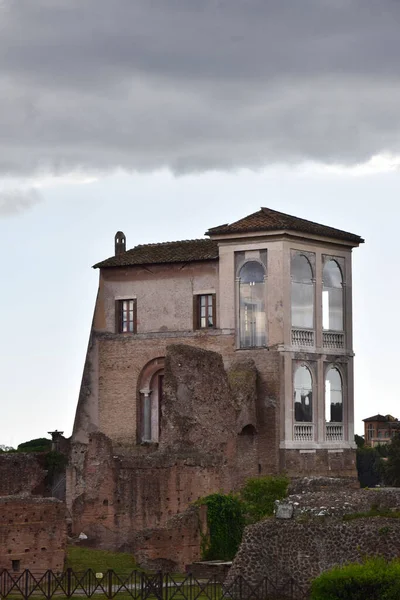 Ruiny Wzgórza Palatynat Rzym Włochy — Zdjęcie stockowe