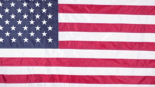 Nahaufnahme Der Amerikanischen Flagge Die Sich Nicht Bewegt Feste Flagge — Stockvideo