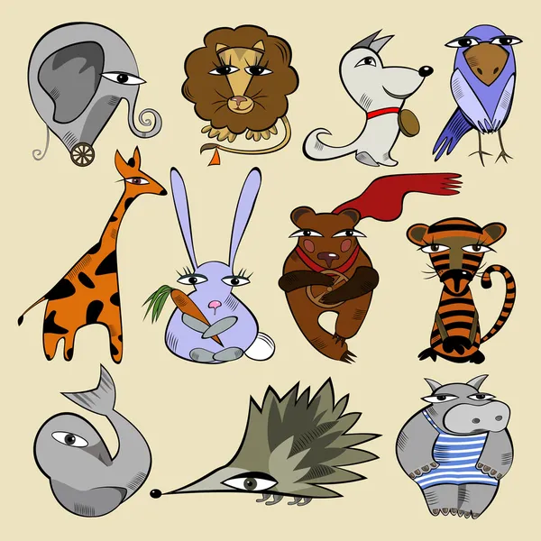 Illustration of animals — Stock Vector