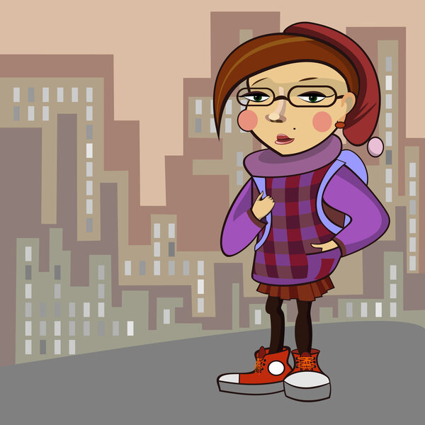 Хипстер-девушка
