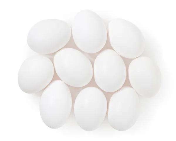 白色新鲜的鸡蛋 — 图库照片