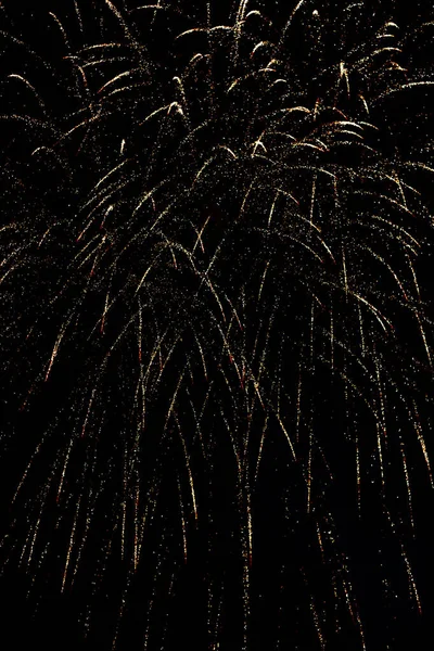 Πυροτεχνήματα Μαύρο Φόντο Πολύχρωμες Σπίθες Και Κροτίδες Απομονωμένα Γιορτή Καλή — Φωτογραφία Αρχείου