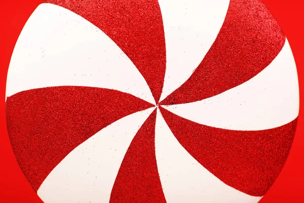 Спираль Конфеты Красный Белый Фон Сладкий Карамельный Узор Воронка Леденец — стоковое фото